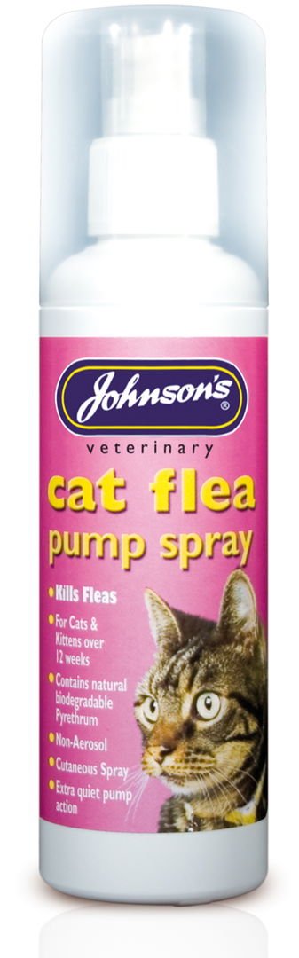 Johnsons Cat Flea Pump Spray 100ml 150g - Bulk Deal of 6x - PawsPlanet Australia