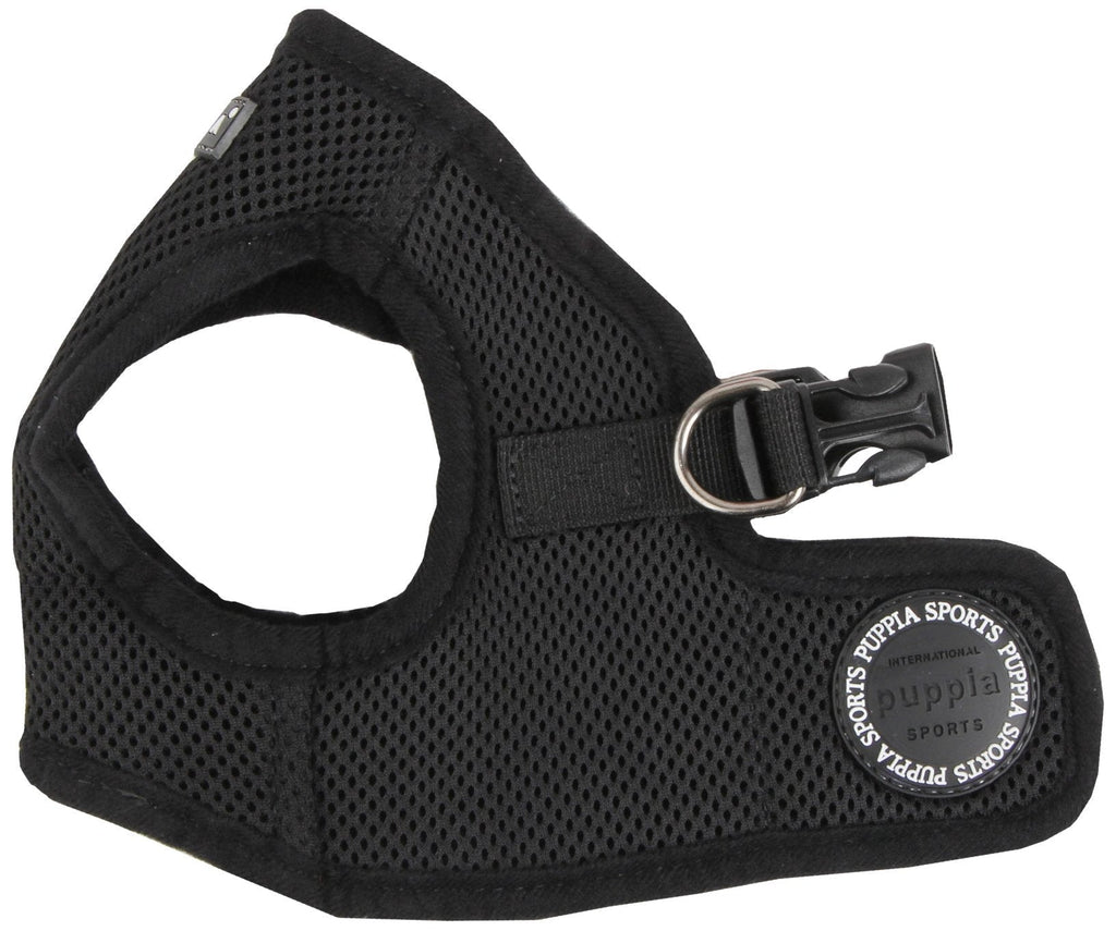 [Australia] - Puppia Soft Vest Dog Harness - Black - Medium 