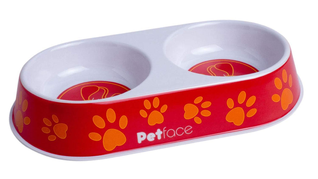 Petface Melamine Double Cat Food and Water Bowl - PawsPlanet Australia