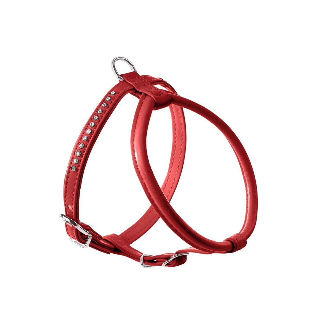 HUNTER Modern Art RandS Petit Luxus Faux Leather Harness, Medium, Red - PawsPlanet Australia