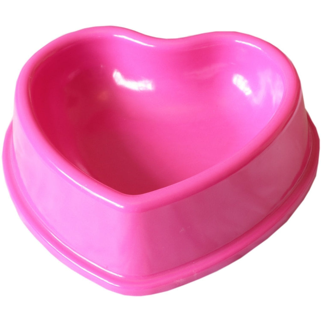 West5Products Hot Pink Heart Shaped Pet Food Bowl - PawsPlanet Australia