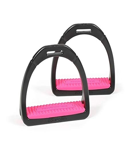 Shires Compositi Adult Premium Profile Stirrups: Pink - PawsPlanet Australia