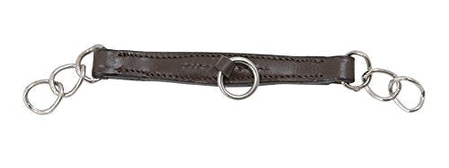 Shires Blenheim Leather Curb Chain Black Full - PawsPlanet Australia