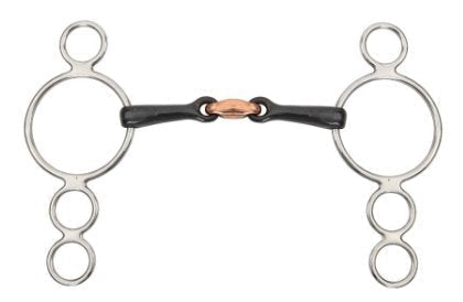 Shires Equestrian - 3 Ring Dutch Gag With Lozenge - S/steel - Size: 5 - PawsPlanet Australia