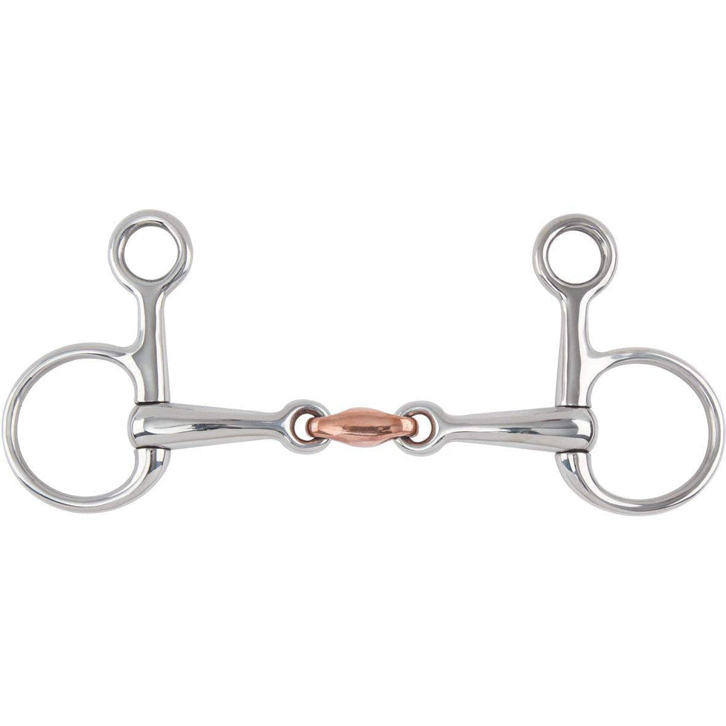 Shires Hanging Cheek Copper Lozenge Snaffles Stainless Steel 4.5" - PawsPlanet Australia