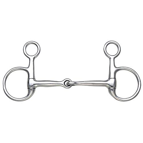 Jointed Hanging Cheek Snaffle Steel Single Jointed 4.5" - PawsPlanet Australia