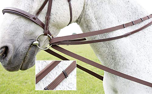 Shires Cotton Web Draw/Running Reins Black - PawsPlanet Australia