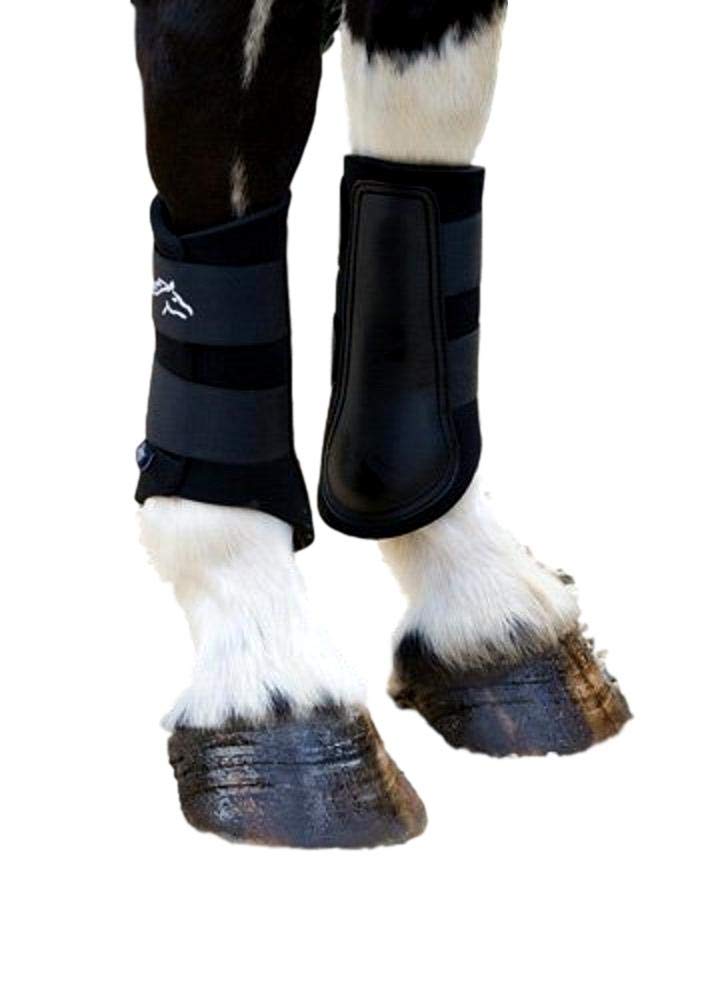 Shires Arma Neoprene Brushing Boots - Black Small Pony - PawsPlanet Australia