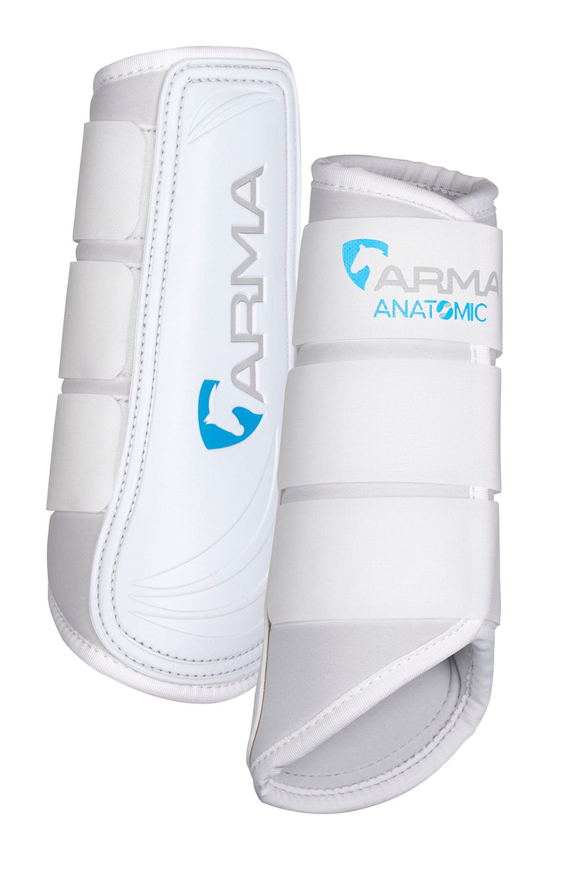 Shires Arma Neoprene Brushing Boots - White Small Pony - PawsPlanet Australia