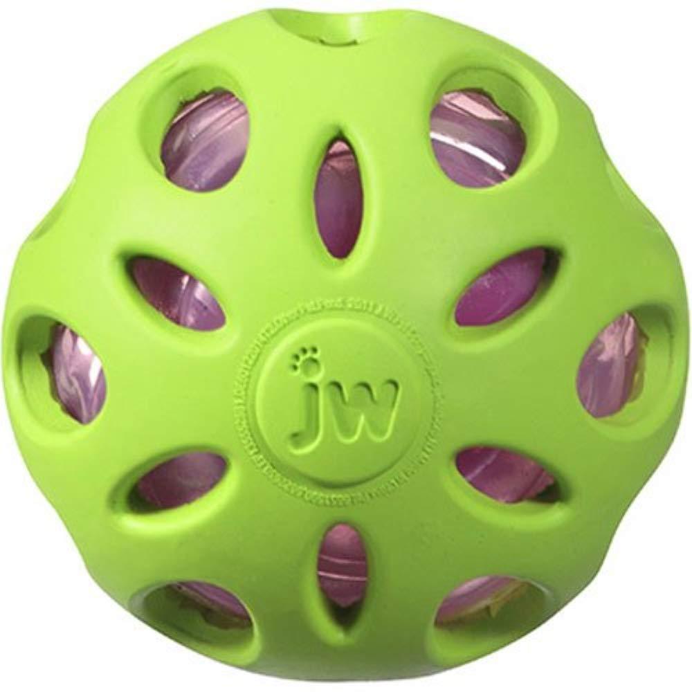JW Crackle Ball Medium By Rubber Ball with A Plastic Bottled Heart For Dogs, M - PawsPlanet Australia