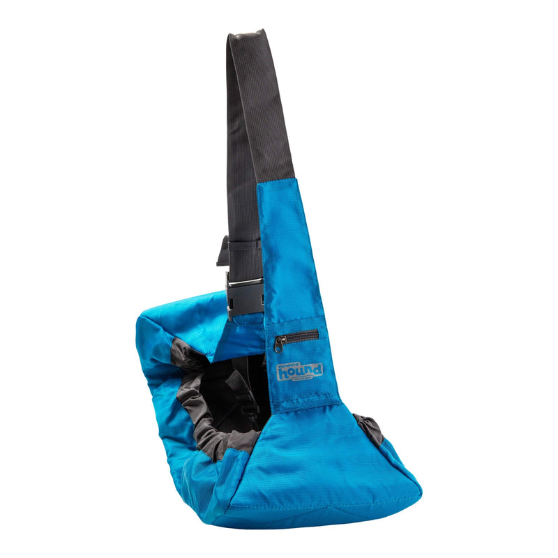 Outward Hound Kyjen 21010 Pooch Pouch Sling Carrier For Dogs Easy-Fit Adjustable Dog Carrier, Blue Blue Quilt with Black Accents - PawsPlanet Australia