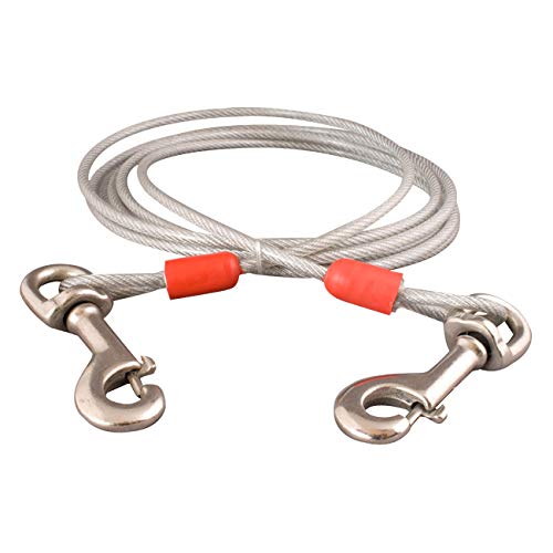 TIE OUT CABLE 10FT VERY STRONG ALL CHEW PROOF CABLE - PawsPlanet Australia