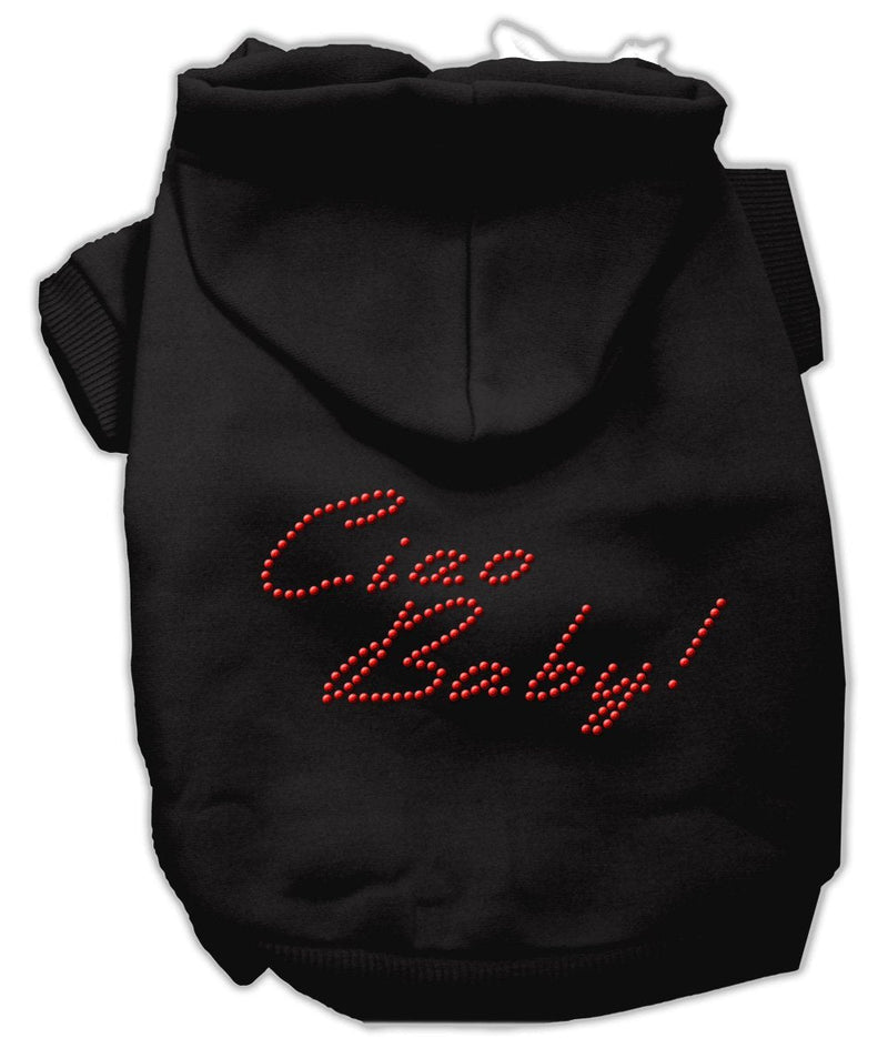Mirage Pet Products 20-inch Ciao Baby Hoodies, XXXL, Black 3XL - PawsPlanet Australia