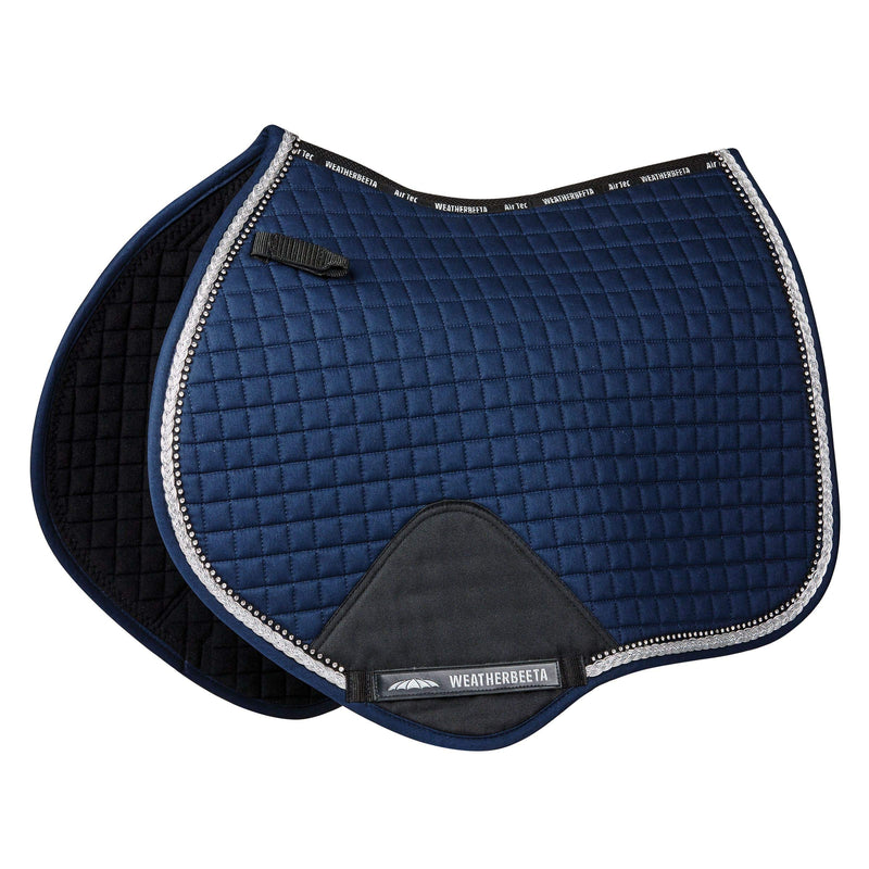 Weatherbeeta Prime Bling Jump Saddle Pad - Navy Blue Full - PawsPlanet Australia