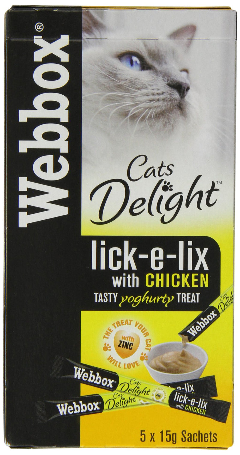 Webbox Chicken Lick-e-lix Cat Food 5 Pack (Pack of 17) - PawsPlanet Australia