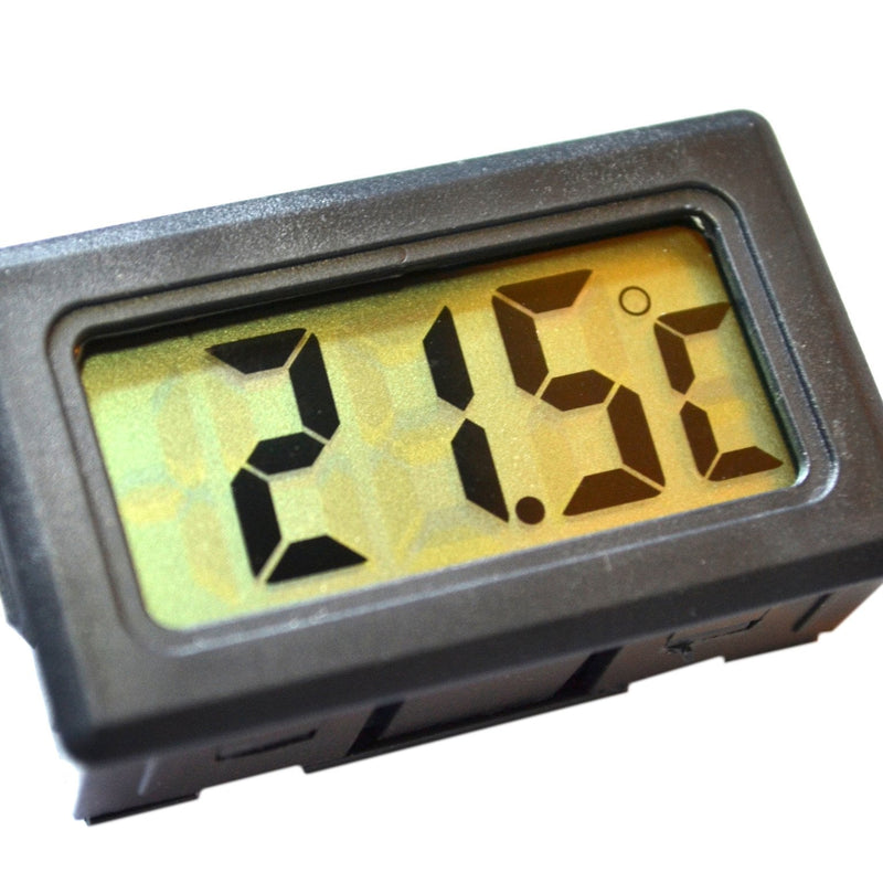 Digital LCD panel Thermometer for Fridge Freezer Pets Aquarium Vivarium Hydroponics -50°C to +110°C Black or White (Black) - PawsPlanet Australia