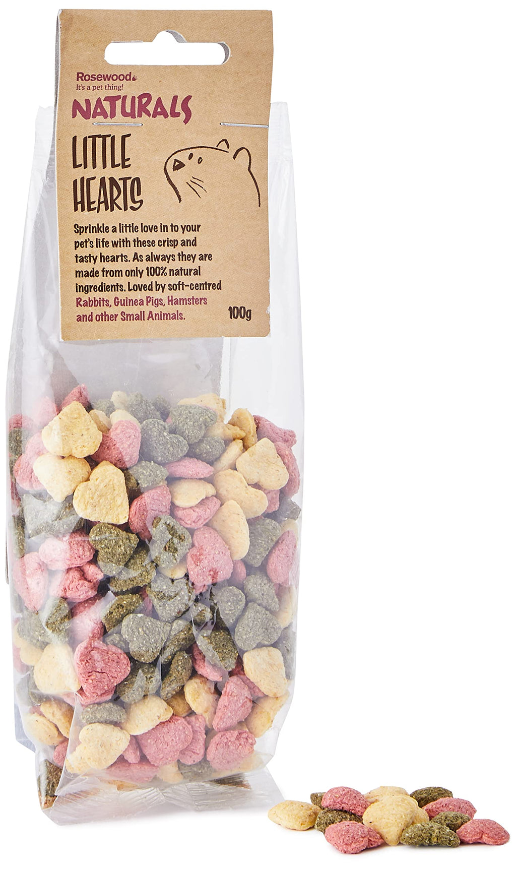 Rosewood Naturals Little Hearts Treat 100 g - PawsPlanet Australia