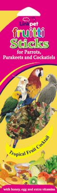 20 x Linkpet Fruitti Sticks Parrot & Parakeet Tropical - PawsPlanet Australia