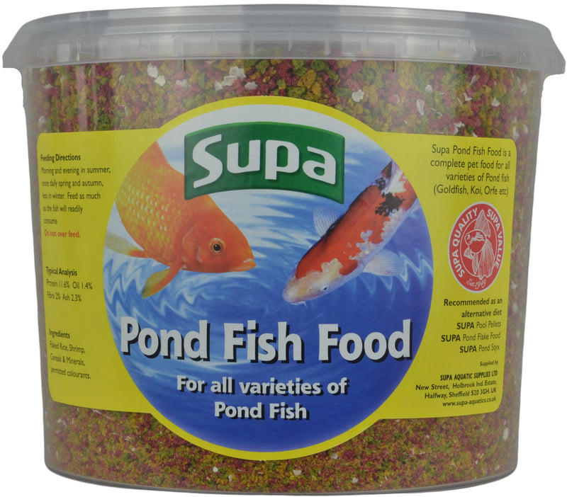 Supa Pond Fish Food, 3 Litre Bucket, Traditional Type Pond Fish Food Offering A Nutritionally Balanced Diet. - PawsPlanet Australia