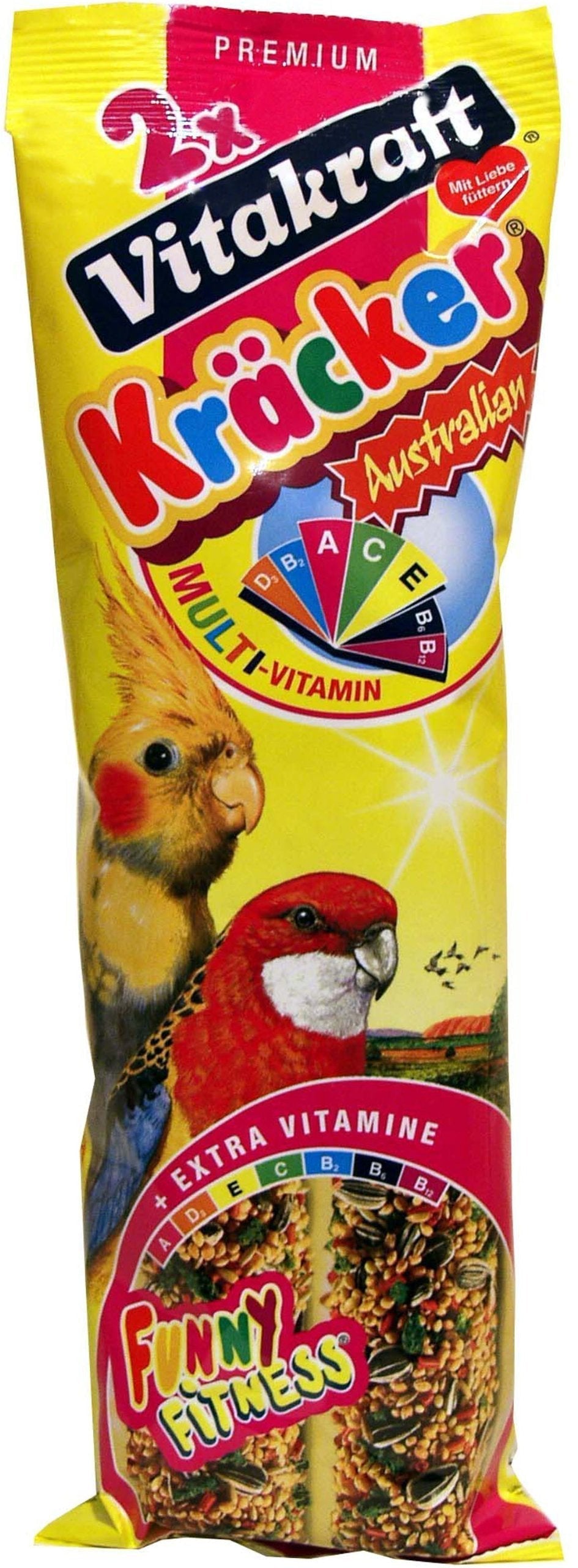 Vitakraft Kräcker 21196 Multi-Vitamin Large Budgies Pack of 2 - PawsPlanet Australia