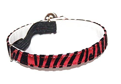 Pet Palace® (ROARING RED Jungle Puss Cat Kitten Collar with jaguar stripes for cats that live on the wild side plus FREE cute catnip toy! ROARING RED - PawsPlanet Australia