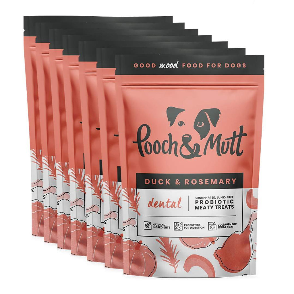 Pooch & Mutt - Meaty Dog Treats (Grain Free), Duck & Rosemary, Pack of 7x120g - PawsPlanet Australia