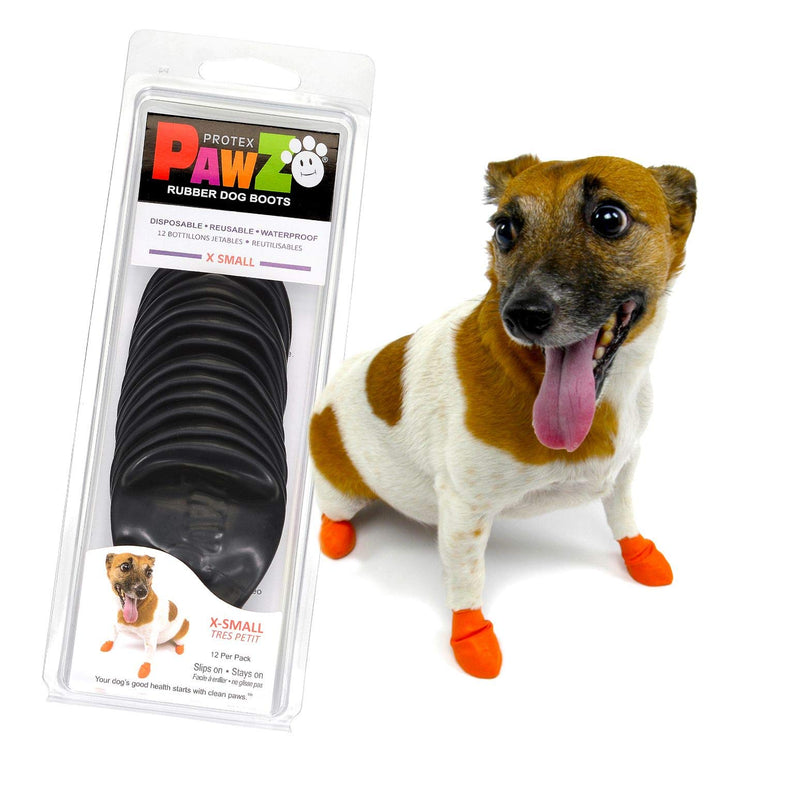 Pawz Dog - Black Dog Boots Extra Small - PawsPlanet Australia