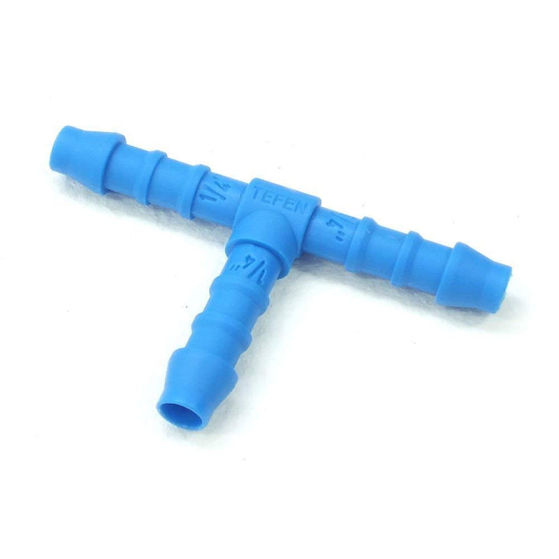 6mm 1/4" T PIECE TEFEN PLASTIC NYLON BARBED TUBING CONNECTOR EQUAL FUEL RUBBER PIPE JOINER HOSE INLINE REPAIR - PawsPlanet Australia