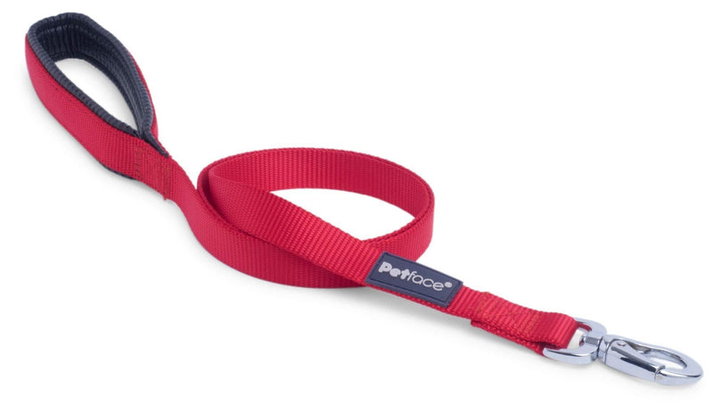 Petface Padded Nylon Dog Lead, Small, Red - PawsPlanet Australia