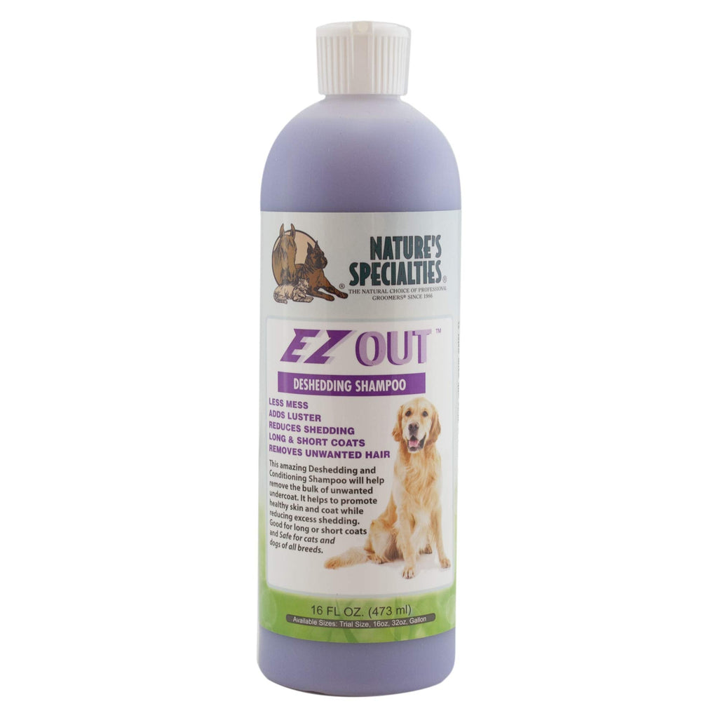 Nature's Specialties EZ Out Deshedding Shampoo for Dogs Cats, Non-Toxic Biodegradeable, 450ml - PawsPlanet Australia