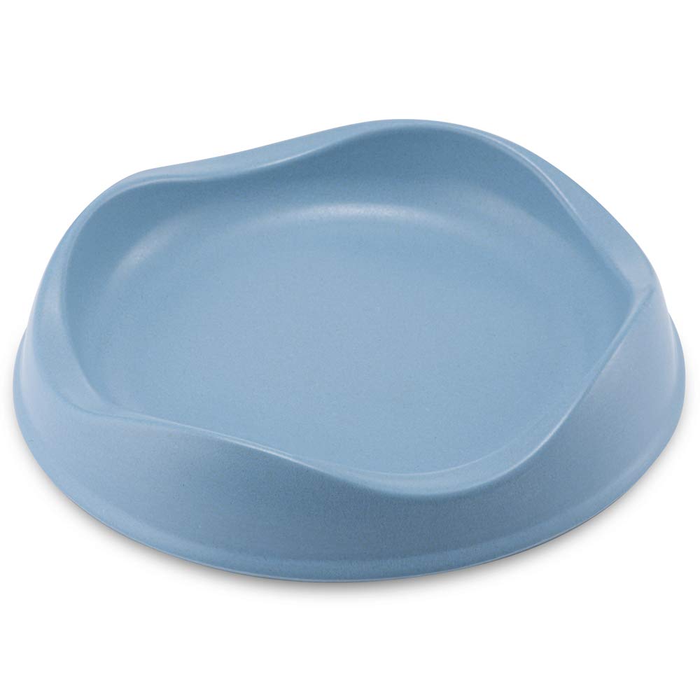 Beco Cat Bowl - Eco Friendly and Dishwasher Safe, Bamboo Food and Water Bowl - Blue - PawsPlanet Australia