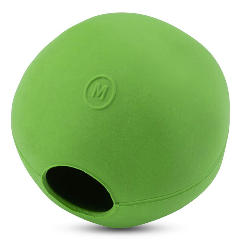 Beco Dog Ball - Eco Friendly Natural Rubber Hollow Chew Toy for Dogs - Extra Strong - Medium - Green - PawsPlanet Australia