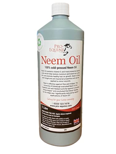 Neem Oil for horses 1Litre Pure cold pressed, top quality neem oil with high Azadirachtin properties. Excellent for .Mud Fever, Rain Scald, Thrush, mallanders, feather mites, wound care, healthy hoof dressing, hair re-growth, dry skin ***BUY 2 GET A FR... - PawsPlanet Australia