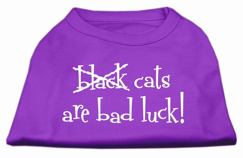Mirage Black Cats are Bad Luck Screen Print Shirt, Small, Purple S - PawsPlanet Australia