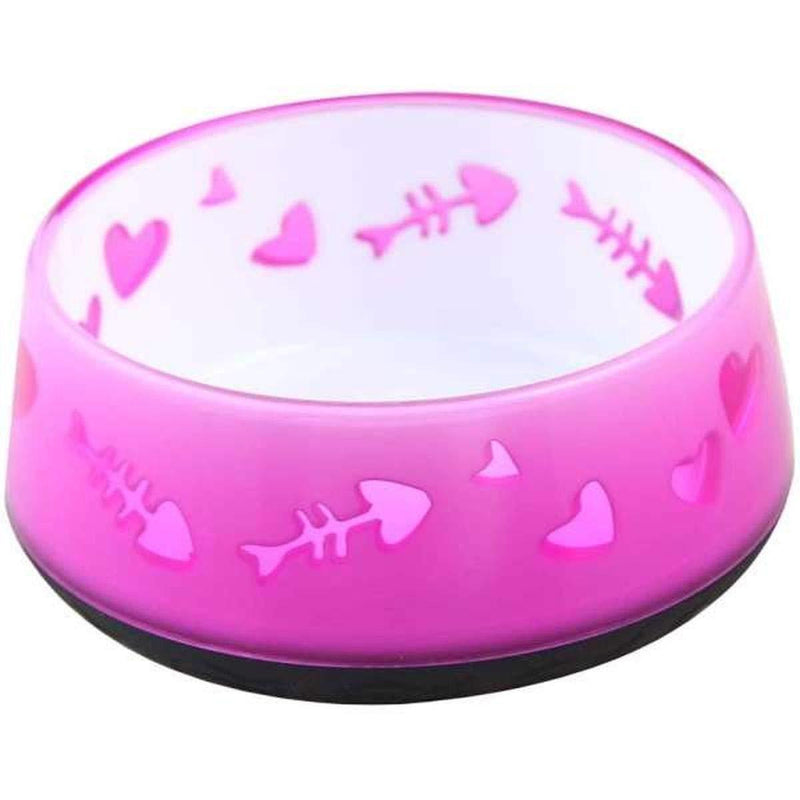 ALL FOR PAWS Modern Cat Love Feeder Bowl, Pink, 1.64 kg - PawsPlanet Australia