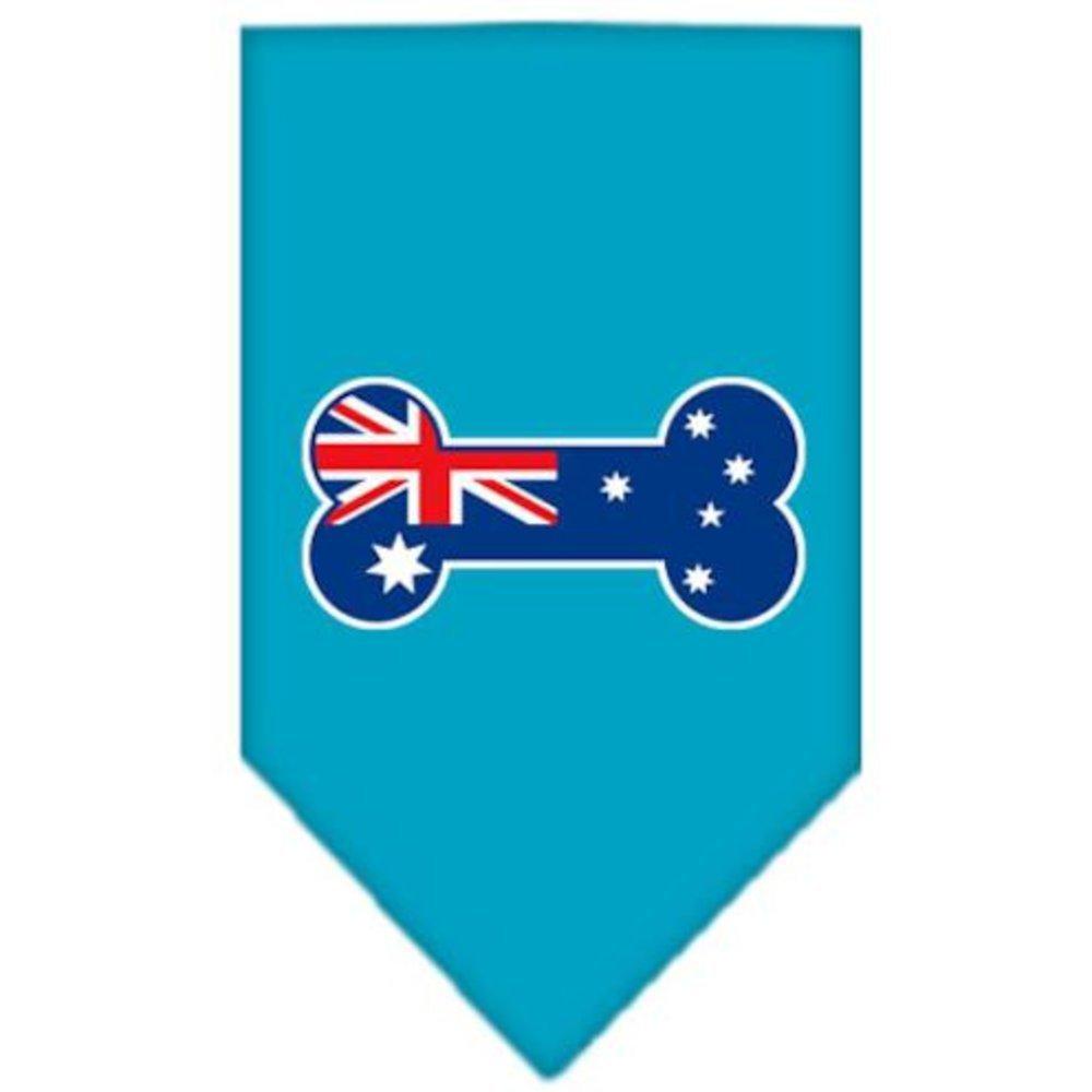 [Australia] - Mirage Pet Products Bone Flag Australian Screen Print Bandana for Pets, Small, Turquoise 