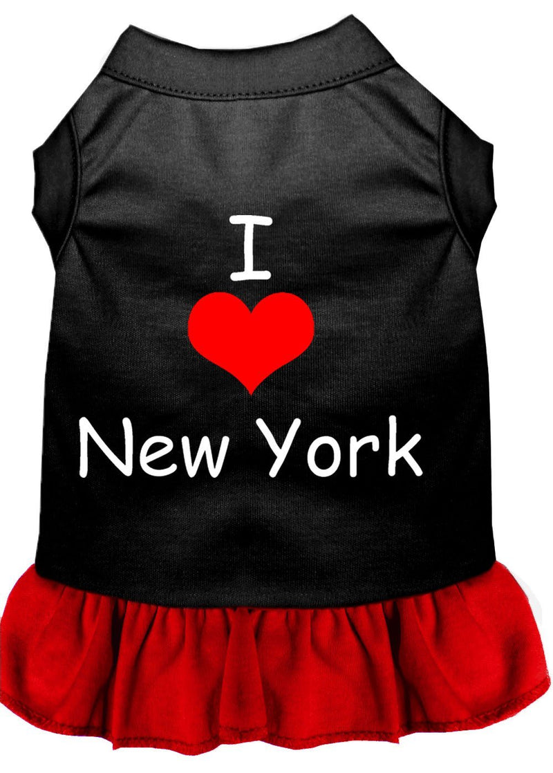 Mirage I Heart New York Screen Print Dress, X-Large, Black/Red XL - PawsPlanet Australia