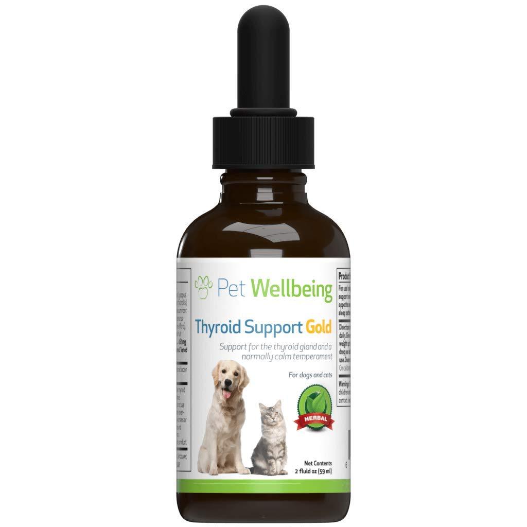 Pet Wellbeing Thyroid Support Gold For Dogs - Natural Support For Thyroid Gland And Normal Calm Temperament In Canines - 2Oz(59Ml) - PawsPlanet Australia