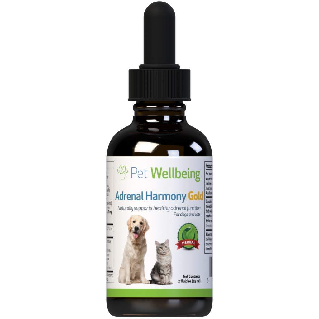 Pet Wellbeing - Adrenal Harmony Gold For Dogs- Natural Support For Adrenal Dysfunction And Cushing'S - 2 Ounce (59 Milliliter) - PawsPlanet Australia