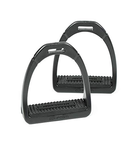 Shires Compositi Adult Premium Profile Stirrups Black - PawsPlanet Australia