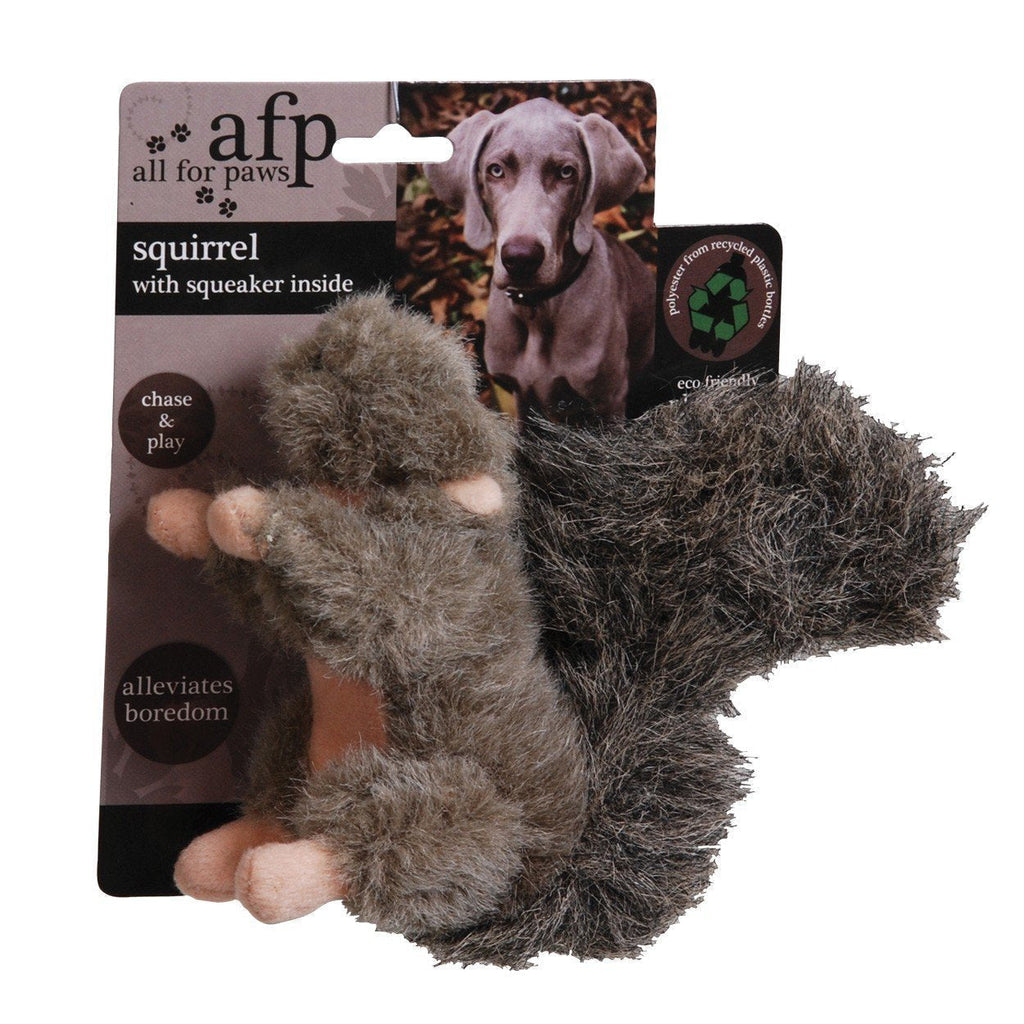 AFP Plush Squirrel Squeaker Dog Toy (Size: Small) - PawsPlanet Australia