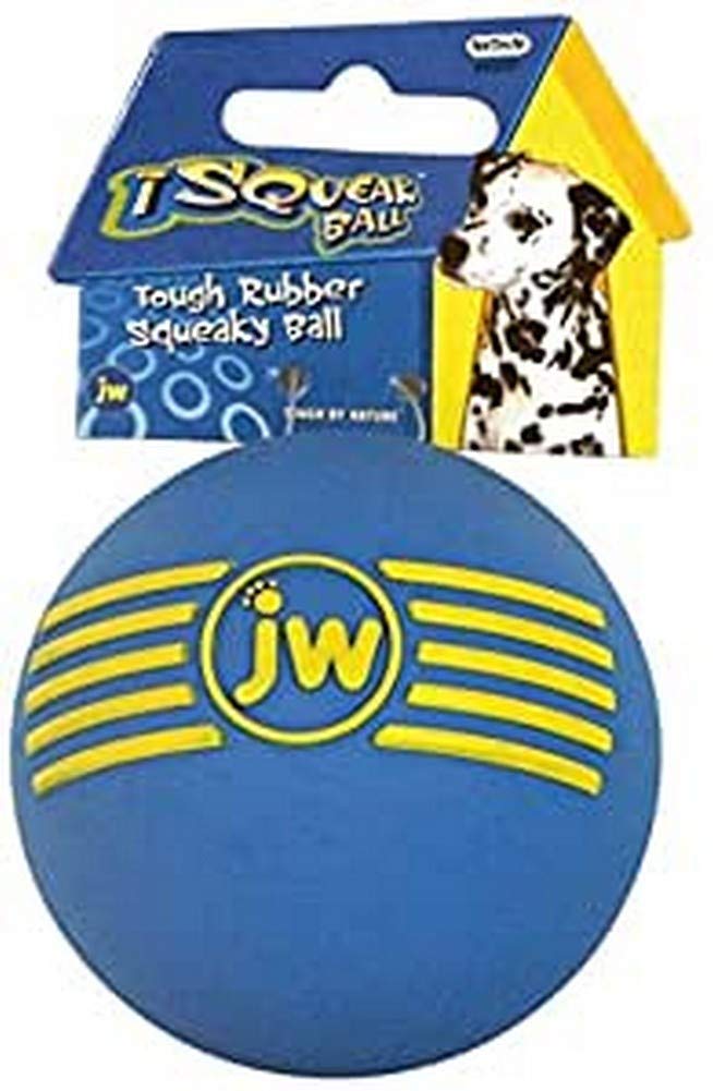 JW iSqueak Durable Rubber Ball, Dog Chew Toy With Squeaker - Medium - 7 cm - PawsPlanet Australia