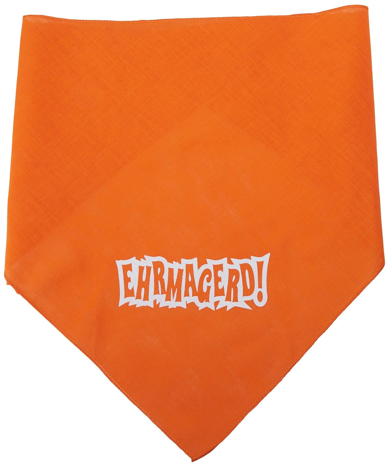 Mirage Ehrmagerd Screen Print Bandana for Pets, Large, Orange L - PawsPlanet Australia