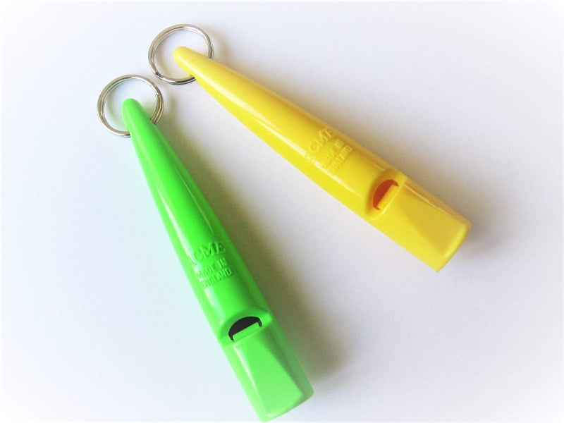 ACME 210.5 Dog Whistle - Pair Yellow & Day-Glo Green - PawsPlanet Australia