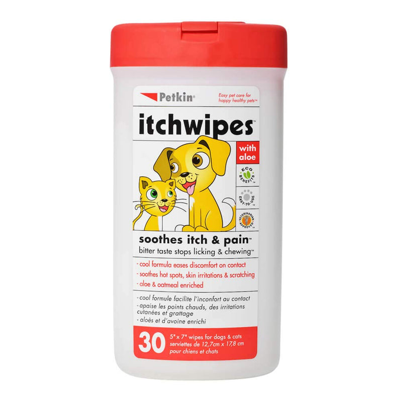 Petkin Itch Wipes 30 count 1 White - PawsPlanet Australia