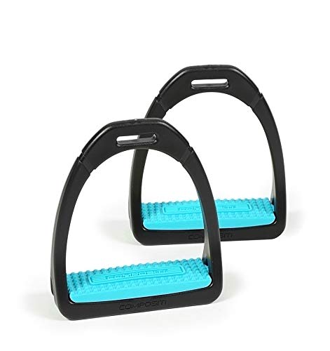 Shires Compositi Adult Premium Profile Stirrups: Bright Blue - PawsPlanet Australia