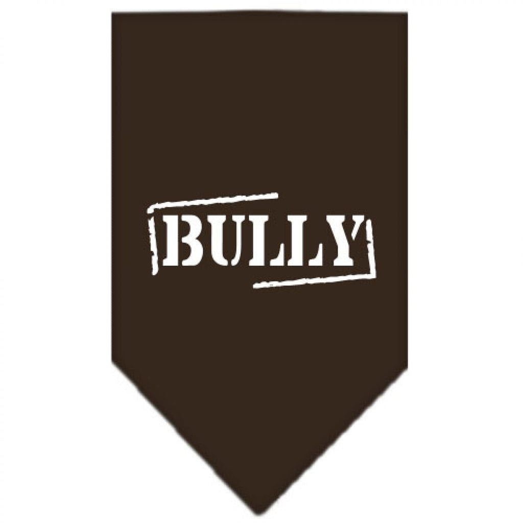 [Australia] - Mirage Pet Products Bully Screen Print Bandana for Pets, Large, Cocoa 