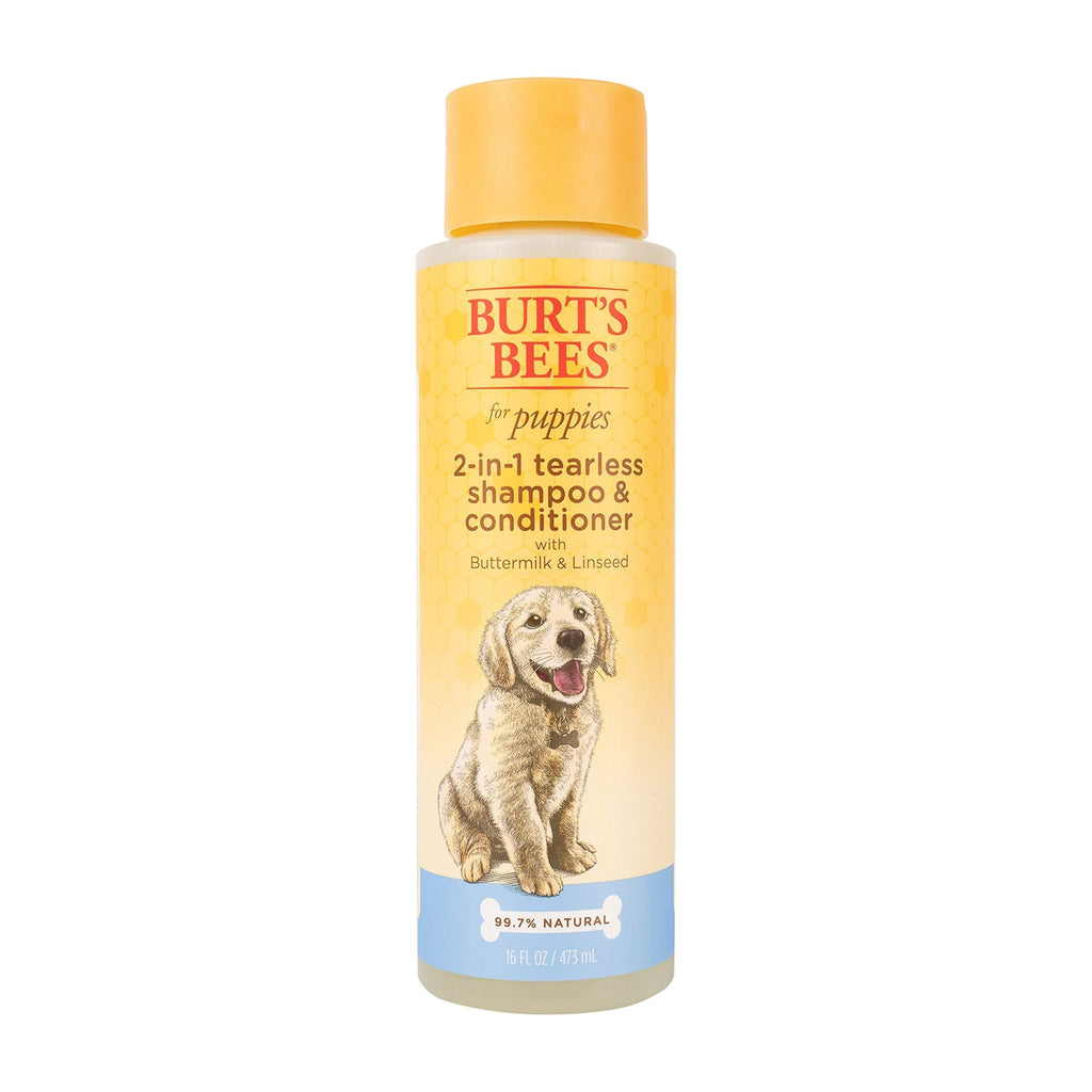 Burt's Bees Dog Shampoo for Puppies, 2 in 1 Shampoo and Conditioner, Buttermilk and Linseed Oil, 16 Oz - PawsPlanet Australia