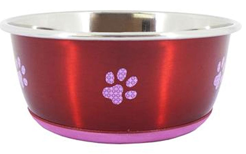 Cheeko Super Fusion Red Fash Dog Bowl, 950 ml, 6-Inch 950ml - PawsPlanet Australia