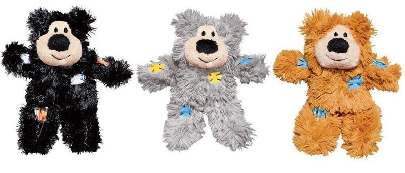 KONG Softies Patchwork Bear Cat Toy (Assorted Designs) - PawsPlanet Australia